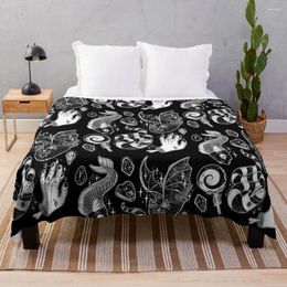 Blankets Black Magic Throw Blanket Fluffy Soft Kid'S For Decorative Sofa