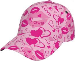 Ball Caps Valentine's Day Red Hearts Baseball Hats For Men And Women Funny Valentines Unisex Holiday Cap One Size Fits Most