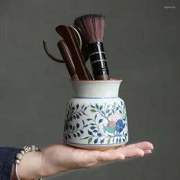 Teaware Sets Pomegranate Tea Set Ceramic Chinese Ceremony Accessories Vines Storage Cha Ze Canister Utensils Pen Case