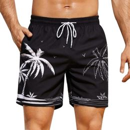 Men's Shorts Summer Beach Hawaii Holiday Sports Swimming Trunks Quick Drying Short Pants Fashion Drawstring Board