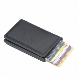 fi ID Credit Card Holder Wallet Brand Men Anti Rfid Blocking Protected Magic Leather Slim Mini Small Mey Wallets Case Z6I7#