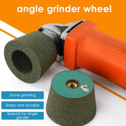 Angle Grinder Stone Grinding Head 100 Type Grinding Polishing Trimming Carbide Angle Head Polishing Wheel Green Emery Cup