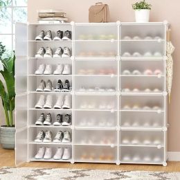 Plastic Organiser Shoose Storage Portable Design White Shoes Foldable Cabinet Bedroom Cabinets Zapatero Mueble Home Furniture