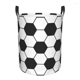 Laundry Bags Folding Basket Football Pattern Dirty Clothes Storage Bucket Wardrobe Clothing Organizer Hamper