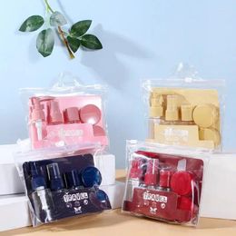 Storage Bottles 5pc/Set Travel Mini Makeup Cosmetic Face Cream Pot Plastic Transparent Empty Make Up Container Bottle Accessorie