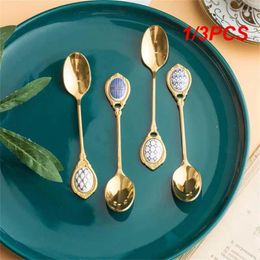 Spoons 1/3PCS Stainless Spoon Light Luxury Style Warm And Moist Colour Non Fading Easy To Clean Smooth Feel Ladle Creative