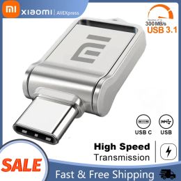 Xiaomi USB Flash Drive 2TB PenDrive 256GB 128GB Memory Stick Type-C 1TB OTG 2 In 1 High Speed Phone Computer Dual-Use USB Memory