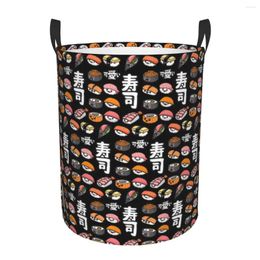 Laundry Bags Sushi Basket Collapsible Cartoon Japanese Food Clothing Hamper Toys Organizer Storage Bins