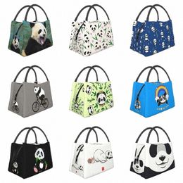 cute Giant Panda Insulated Lunch Bag for Women Portable Animal Lover Thermal Cooler Lunch Tote Office Picnic Travel E0oC#