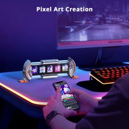 Divoom Times Gate Gaming Room Setup Digital Clock with Smart APP Control, WiFi Connect, RGB LED Display, Office Decor Cyberpunk
