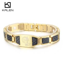 Bracelets KALEN Prayer Hand Bracelet Men Christian Stainless Steel Religion Jewelry