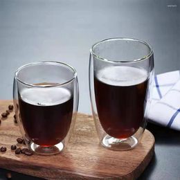 Wine Glasses Heat Resistant Cups Borosilicate Glass Double Wall Bottom Handmade Beer Espresso Coffee Mug Set Whiskey Drinkware