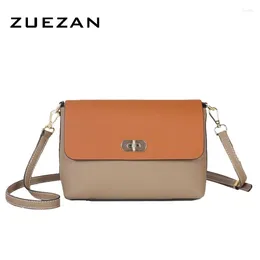 Totes 2 Straps Real Skin Girl's Flap Shoulder Bag Natural Cowhide Messenger Women Genuine Leather Crossbody D433