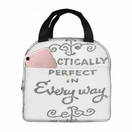 practically Perfect In Every Way Lunch Tote Thermo Bag Cute Lunch Bag Lunch Thermal Bag I4jm#