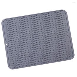 Table Mats Silicone Thickened Non-Slip Home Drying Dishes Heat Resistant Pad Drain Mat Foldable Baking Tool Rectangle Kitchen Utensils Tray