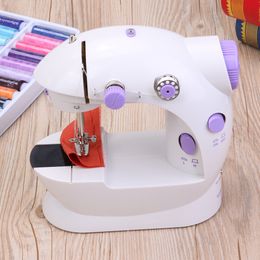 Multifunctional Home Miniature Sewing Machine Crafting Mending Machine with Foot Pedal LED Light Household Accessories