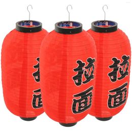 Table Lamps 3 Sets Japanese Ramen Lantern Traditional Lanterns Style Nylon Cloth Ornament Hanging