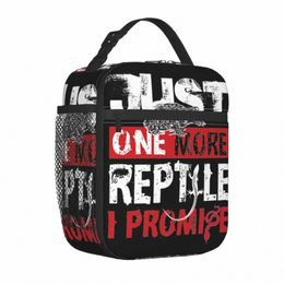 just One More Reptile Thermal Insulated Lunch Bag Reptiles Animal Reptilia Turtles Print Lunch Thermal Cooler Lunch Box x3Tg#