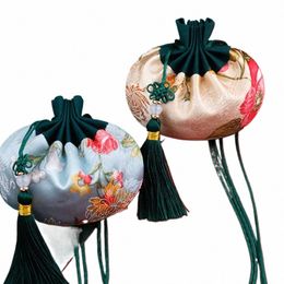 bag Children Fr Pattern Drawstring Bundle Pocket Han Cloth Pocket Jewellery Storage Bag Carry Sachet Chinese Style Pouch 41ix#
