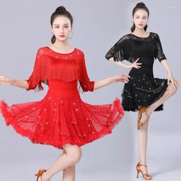 Women's Pants Square Dance Clothing Sequined Latin Communication Suit Middle-Aged And Elderly Modern Skirt
