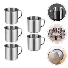 Mugs 5 Pcs Espresso Travel Mug Office Cup Water Children Stainless Steel Multipurpose Container