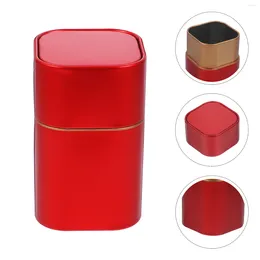 Storage Bottles Tea Canister With Lid Metal Container Sealed Coffee Bean Tinplate Dry Food