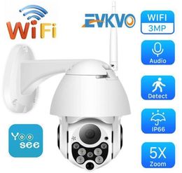 Cameras EVKVO 3MP Yoosee Wifi IP Camera Audio Speed Dome PTZ Security Auto Tracking P2P Cloud Wireless CCTV Camara With SD Slot11108906