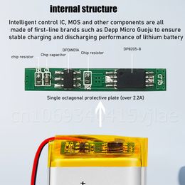 1-2PCS 803040 Lithium Polymer Rechargeable Battery For MP4 MP5 PSP DVD PAD GPS Bluetooth Headset Driving Recorder Cell speaker