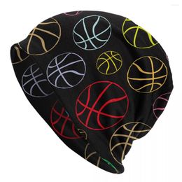 Berets Colourful Basketball Player Bonnet Hats Knitting Hip Hop Basket Balls Skullies Beanies Hat Unisex Warm Thermal Elastic Cap