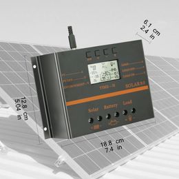 80A 60A Solar Panel Charge Controller 12V 24V Auto LCD USB Solar Battery Charger High Efficiency Solar 60 Solar80 PWM Regulator