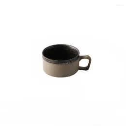 Cups Saucers Vintage Ceramic Coffee Cup Set Creative Handmade With Plate Milk Breakfast