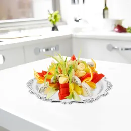 Plates Paper Cups Iron Cake Pan Dessert Serving Dish Fruit Dresser Tray Jewellery Display Plate Restaurant