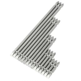 10pcs Screwdriver Bits Double Head Magnetic Drill Bit PH2 Cross 6mm Slot 150/200mm For Electric Driver Power Tools Parts