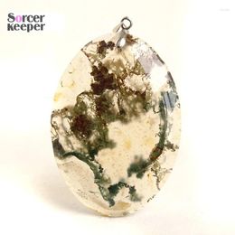 Pendant Necklaces Moss Agate Necklace Natural Gemstone DIY Jewellery Accessories Exquisite Gift Making Party BM529