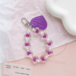 Universal Cute Crystal Heart Hanging Ring For Mobile Phone Hard Lanyard Strap Anti-Lost For 11 13 Max