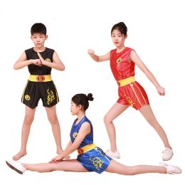 Unisex Boxing Uniform Sanda Suit Kongfu Uniform Wushu Clothing Martial Arts Performance Costume for Children Adult