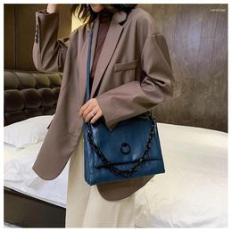 Shoulder Bags Vintage Fashion Chain Tote Bag 2024 Solid PU Leather Women's Designer Handbag Crocodile Pattern Messenger