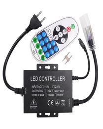 1500W Power Supply 110V 220V Dimmer LED Controller With 23key IR Remote EUUS Power Plug For 100m Single Color LED Strip Light4785627