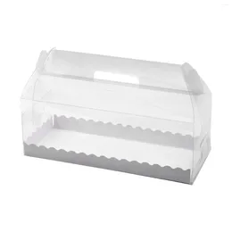Storage Bottles 5Pcs Clear Cake Box With Handle Portable Transparent Window Cupcake Boxes For Picnics Graduations Baby Showers Birthdays