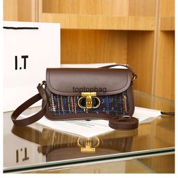Designer Luxury fashion Tote Bags Fashionable high-end new niche underarm saddle womens crossbody bag autumn and winter shoulder bag
