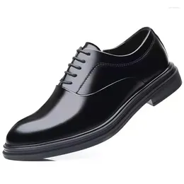 Dress Shoes Mens Formal Genuine Leather Oxford For Men Italian 2024 Wedding Laces Brogue