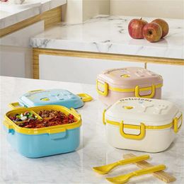 Dinnerware Layered Lunch Box Thickening Internal Partition Easy To Carry Vent Plug Division Sealing Leak-proof High Temperature