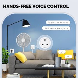 MOES Smart EU/US/UK Plug Matter WiFi Socket 15/16A Timer Outlet Power Monitor Support TUYA Apple Homekit with Google Home Alexa