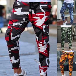 Men's Pants Slim Men Casual Drawstring Camouflage Sports Mid-Waist Man Trousers Y2k Clothes Pantalones Gym Baggy Sweatpants