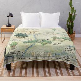 Blankets 100 Acre Wood Map Throw Blanket For Babies Multi-Purpose Sofas