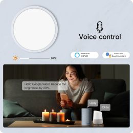 MOES WIFI Ceiling Light Smart LED Lamp RGB Dimmable luminaire ultrathin Energy-saving TUYA APP Remote Control Voice Google Alexa