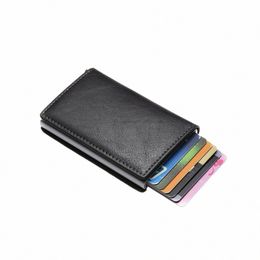 wallet Credit Card Holder Men Wallet RFID Box Bank Card Holder Vintage Leather Wallet with Mey Clips 02 c4Bx#