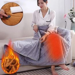 Blankets Usb Electric Blanket Powered By Power Bank Winter Bed Warmer Heated Body Thicker Heater Machine Office