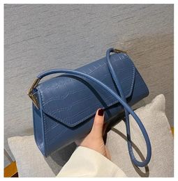 Evening Bags Bag Women's 2024 Simple Fashion Stone Pattern Shoulder Texture Square Handbag A3