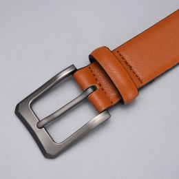 Luxury Famous Brand Designer Male PU Leather Brown Belts Classic Pin Buckle Waist Strap Belt For Men Jeans High Quality